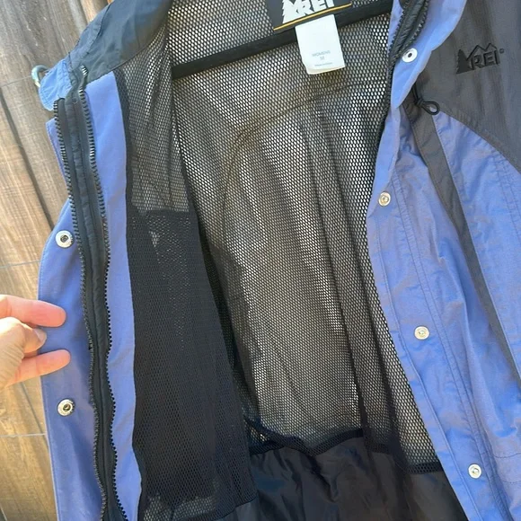 REI Lilac and Gray Rain Jacket with Water-Resistant Fabric and Hood - Picture 10 of 10